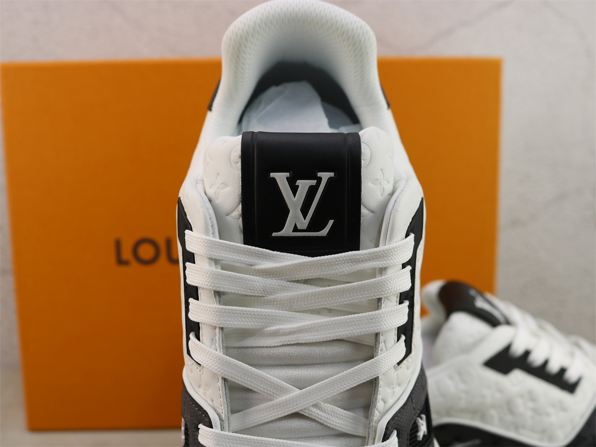 LV Trainer Sneaker Black White